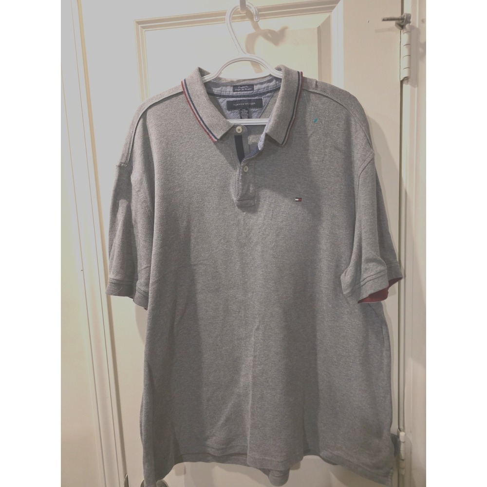 Tommy Hilfiger  Men's Polo SZ‎ XXL Gray Shirt